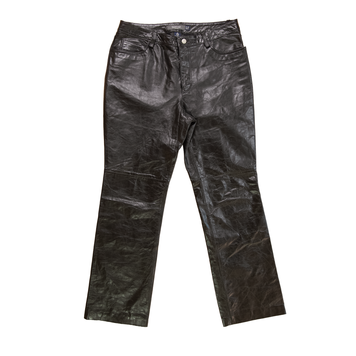 gap leather bootcut pants