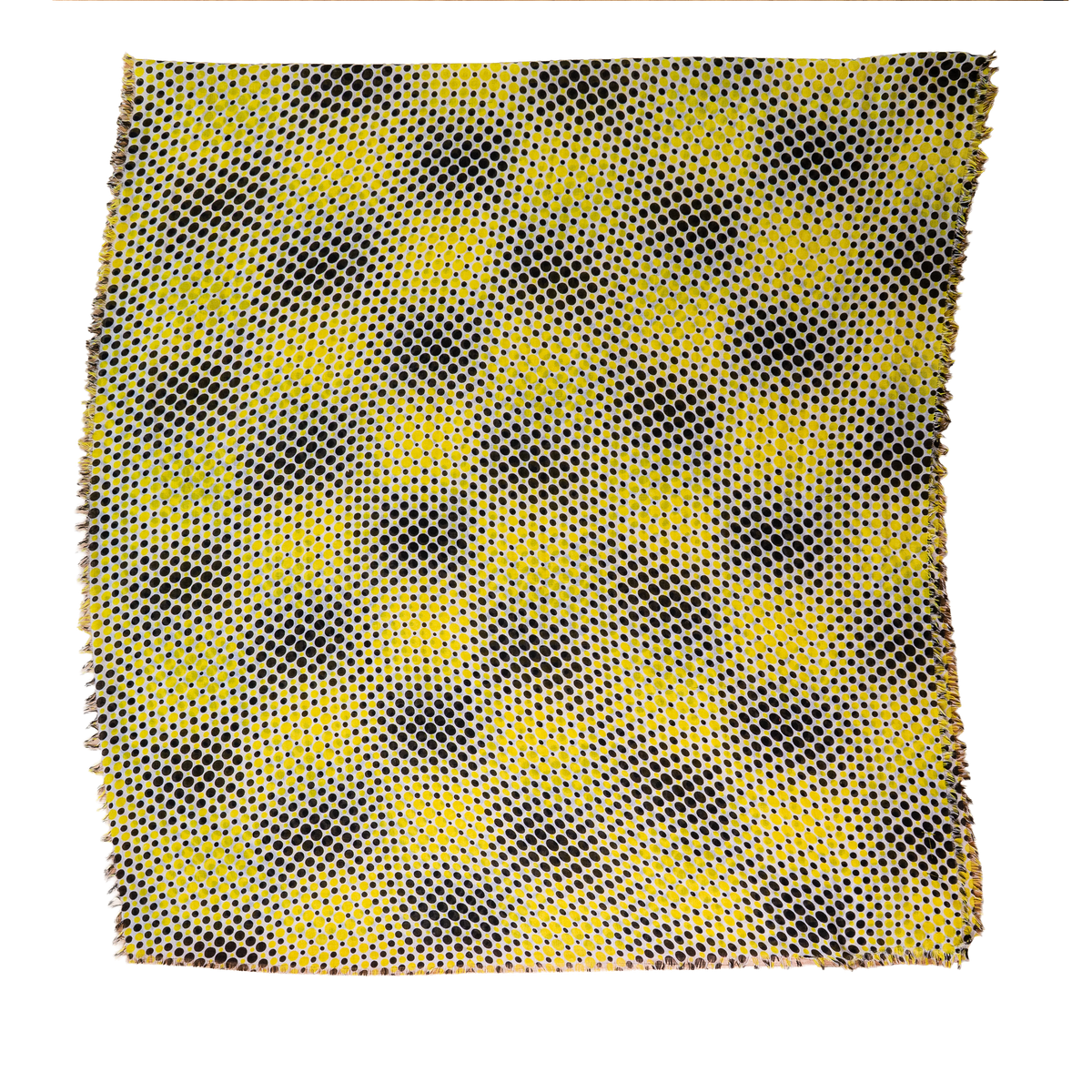 silk yellow halftones scarf
