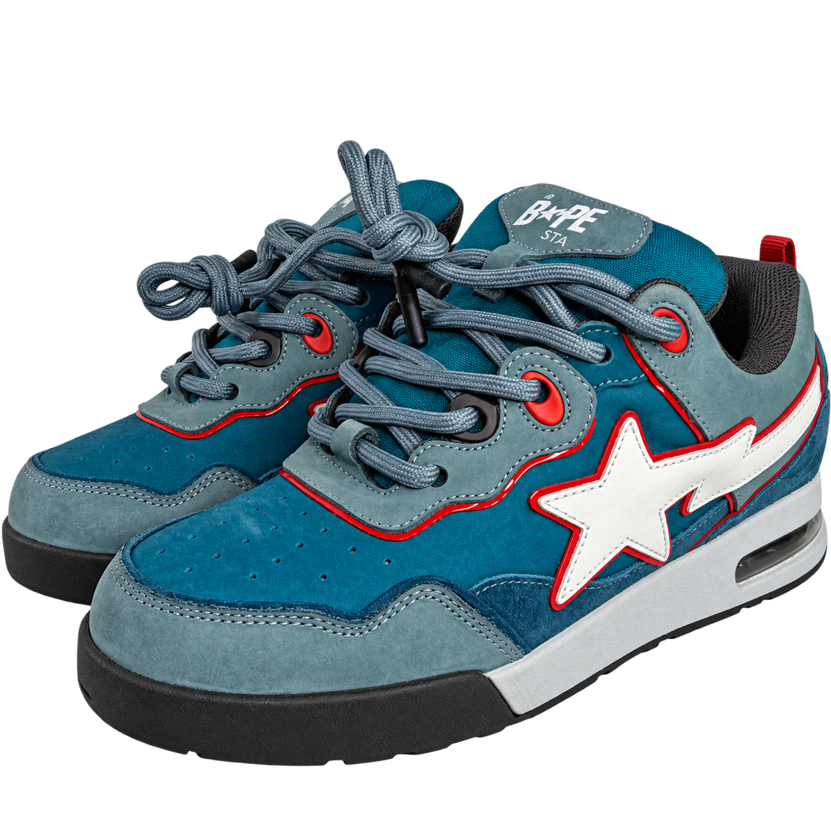 bape sta teal star sneakers