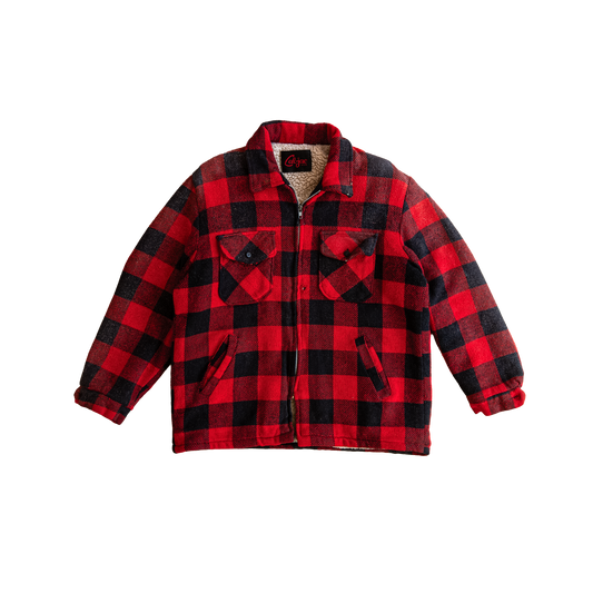 buffalo plaid sherpa jacket