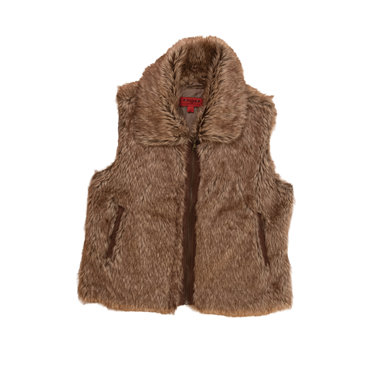 coffee shop faux fur vest