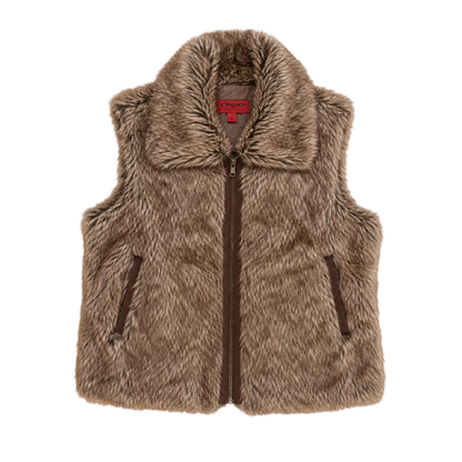 coffee shop faux fur vest