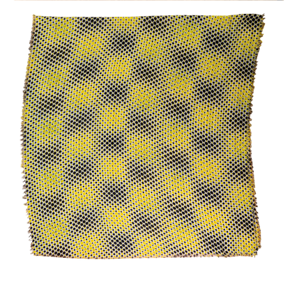 silk yellow halftones scarf