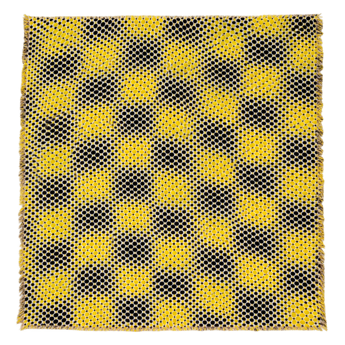 silk yellow halftones scarf
