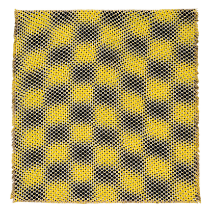 silk yellow halftones scarf