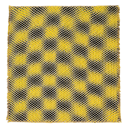 silk yellow halftones scarf