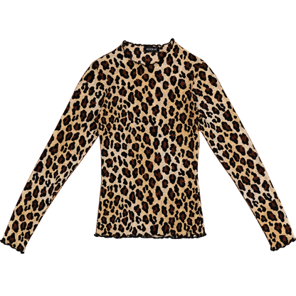 leopard mesh top
