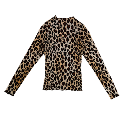 leopard mesh top