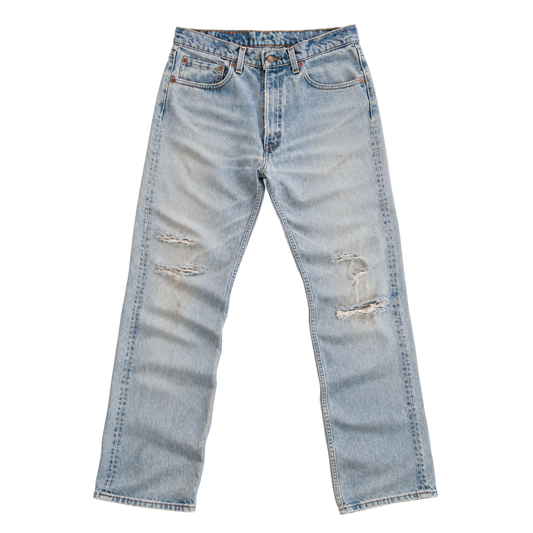 light wash distressed jeans