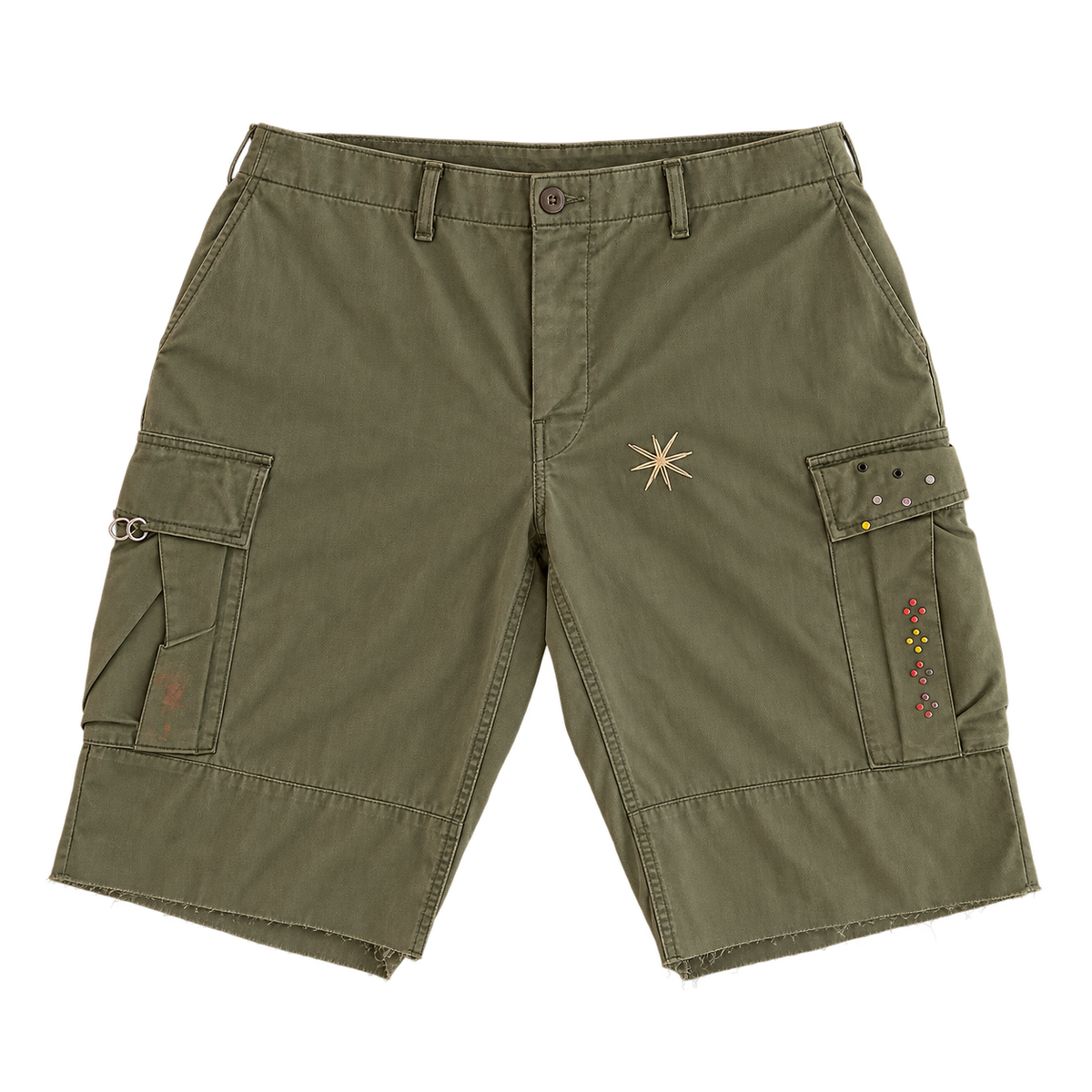 reworked military cargo shorts