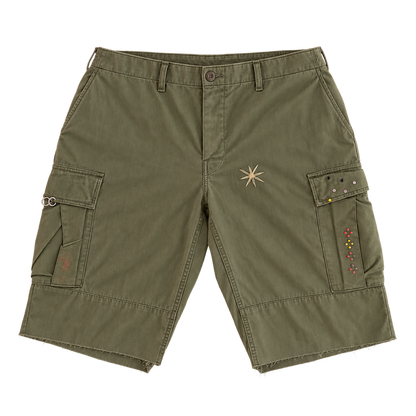 reworked military cargo shorts