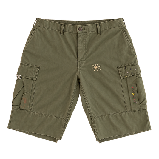 reworked military cargo shorts