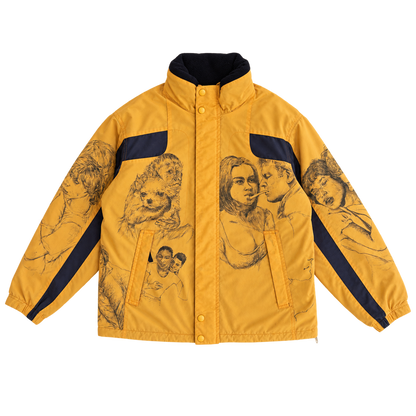 handrawn yellow jacket