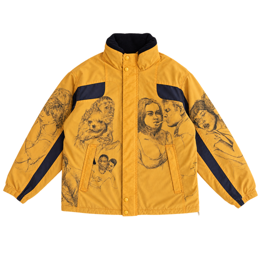 handrawn yellow jacket