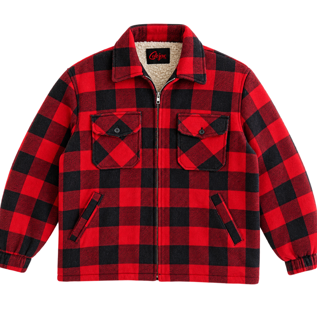 buffalo plaid sherpa jacket