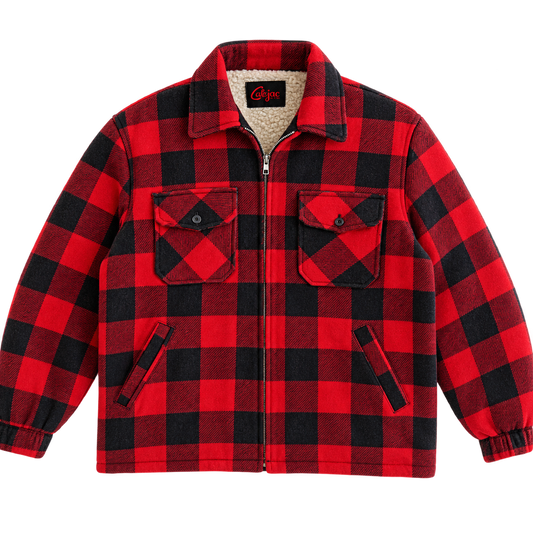 buffalo plaid sherpa jacket