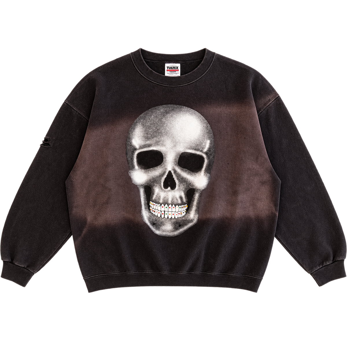 reworked skull crewneck