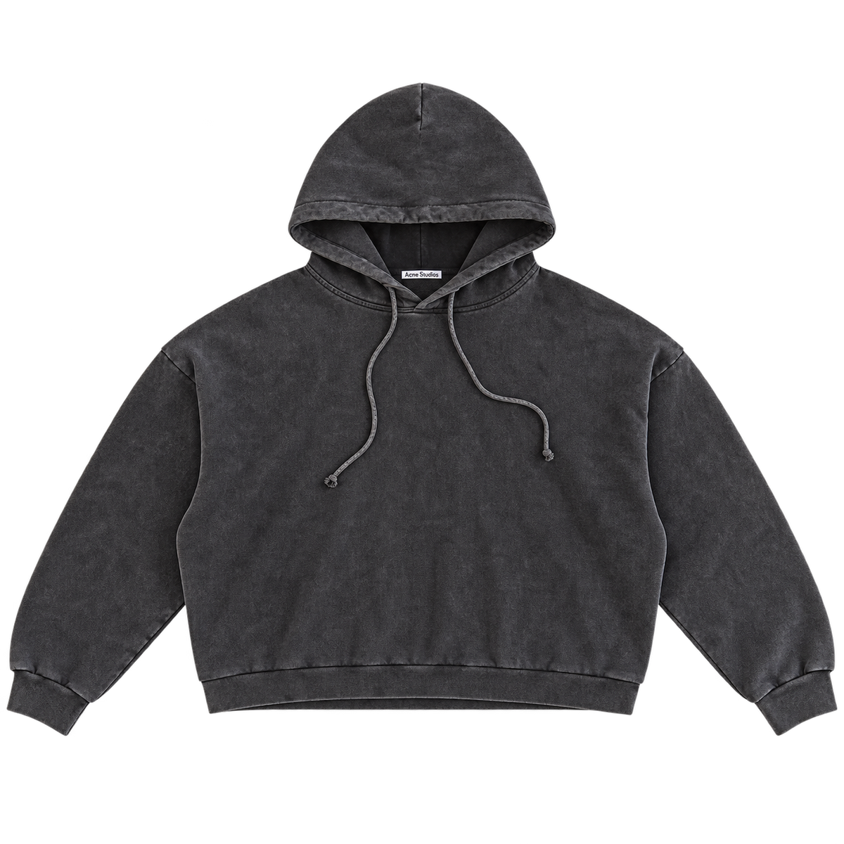 washed black hoodie