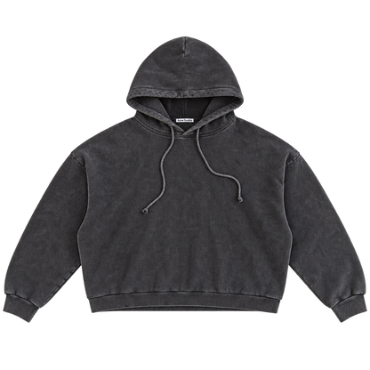 washed black hoodie