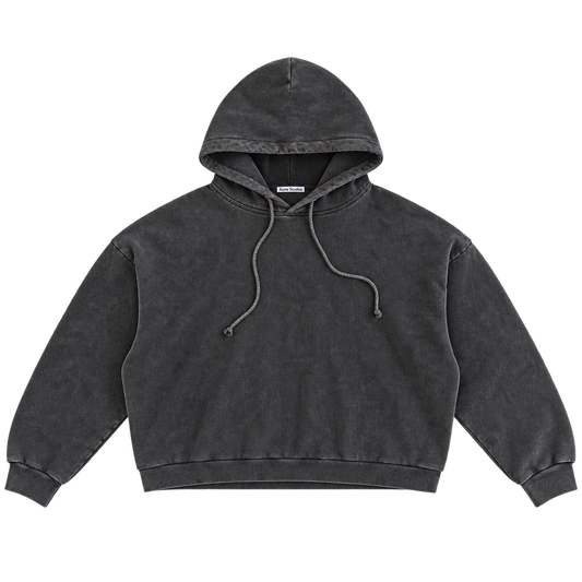 washed black hoodie