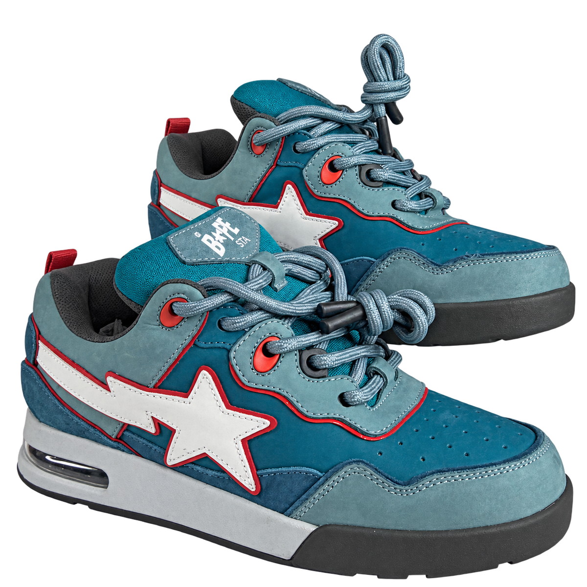 bape sta teal star sneakers