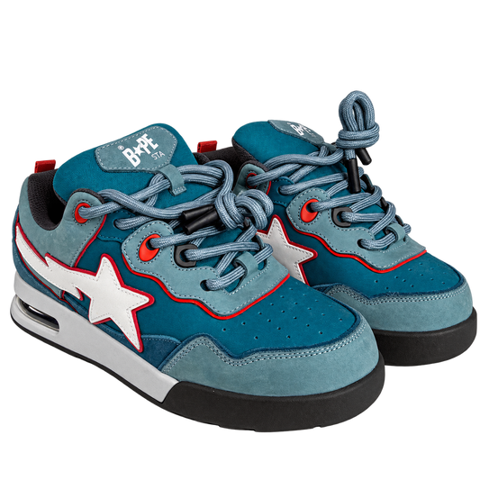 bape sta teal star sneakers