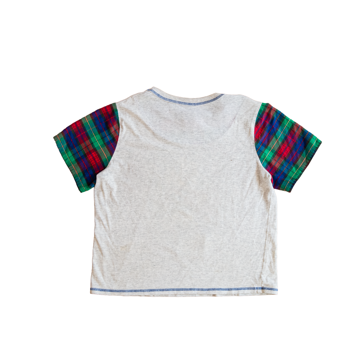 mickey mouse plaid tee