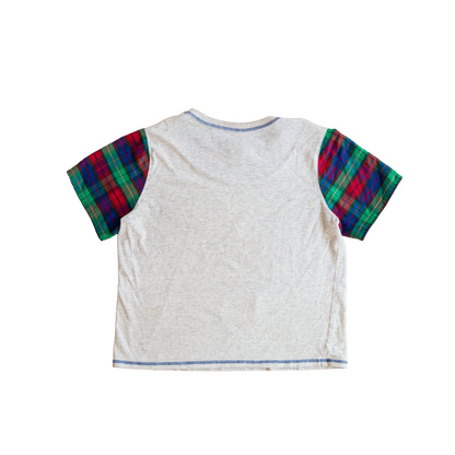 mickey mouse plaid tee
