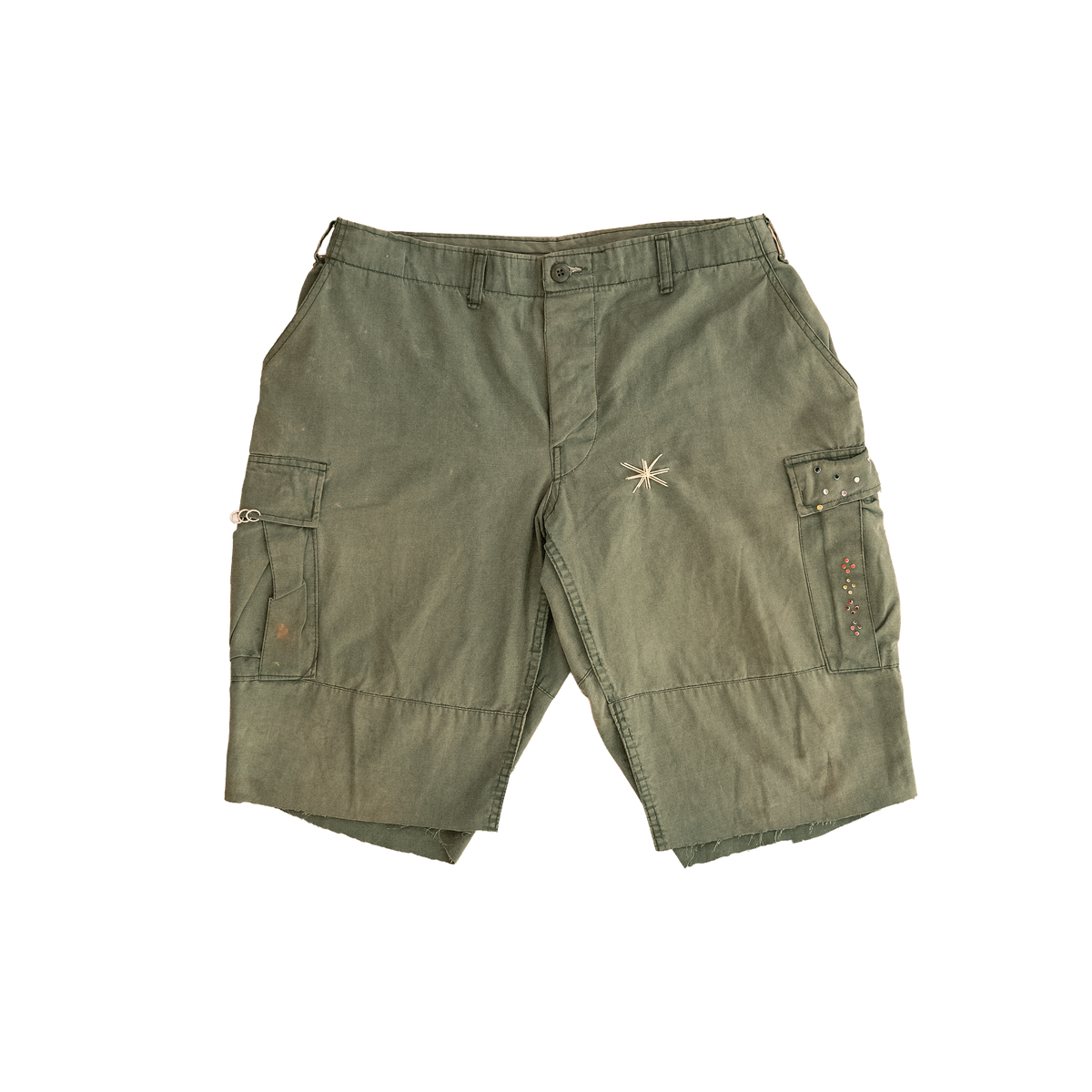 reworked military cargo shorts