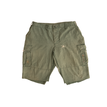 reworked military cargo shorts