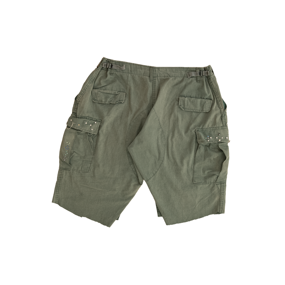 reworked military cargo shorts