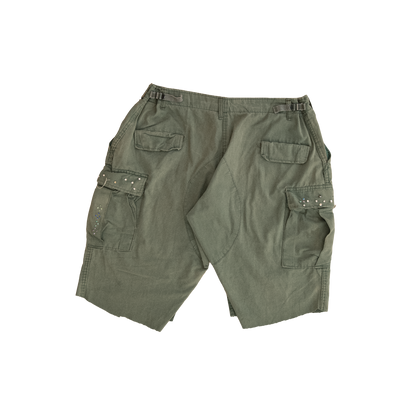reworked military cargo shorts