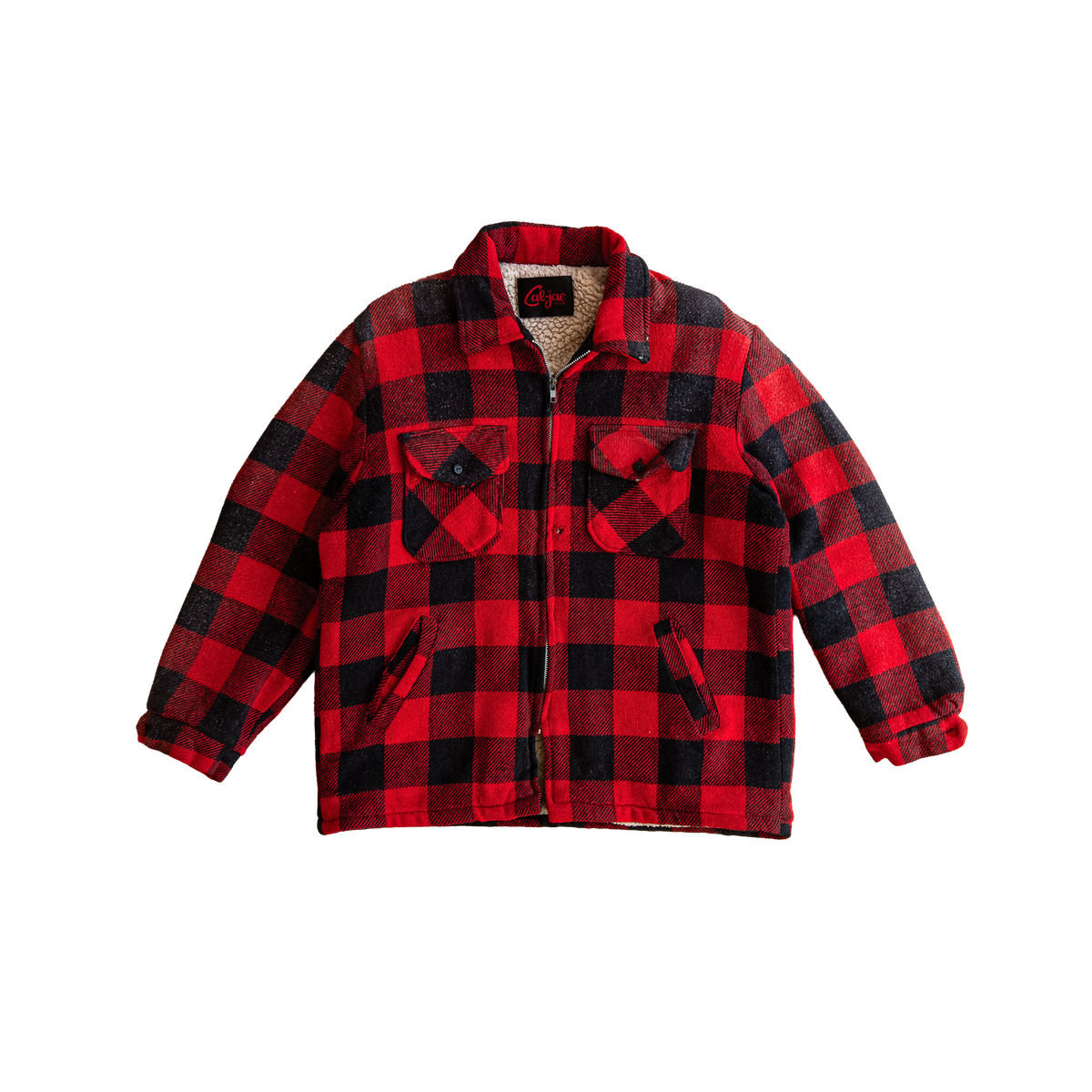 buffalo plaid sherpa jacket