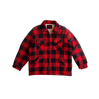 buffalo plaid sherpa jacket