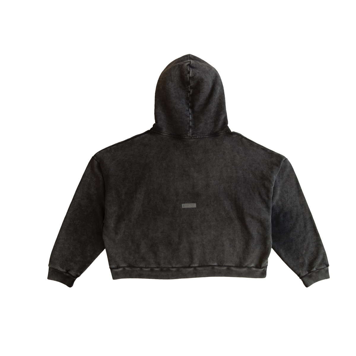 washed black hoodie