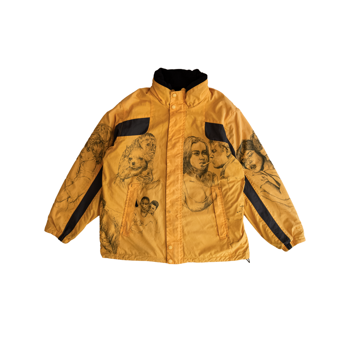 handrawn yellow jacket